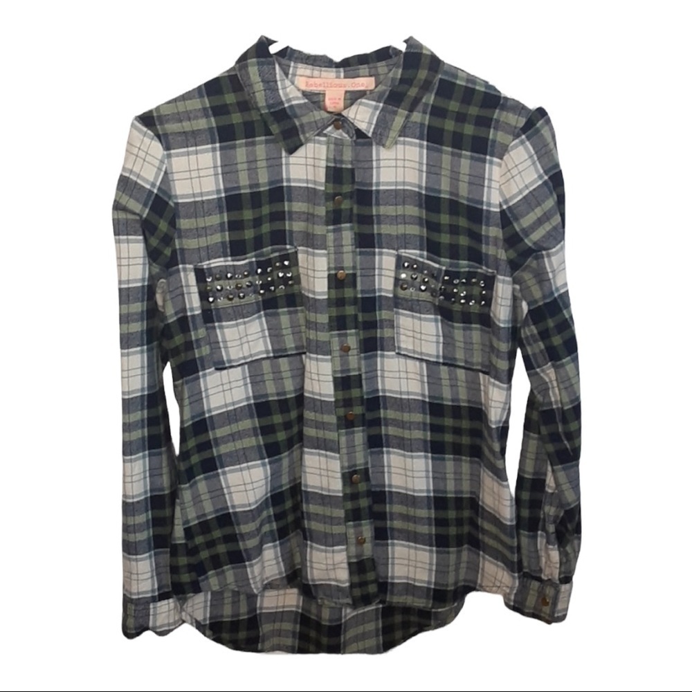 Rebellious Imperfection striped shirt sz m